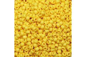 Tibaoffy Perles jaunes de 6 x 9 mm, environ 1000 pièces