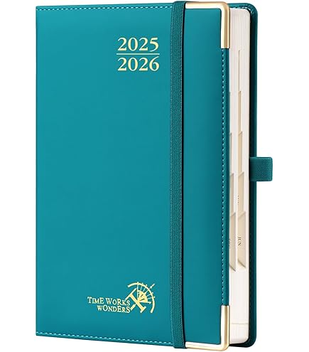 POPRUN Daily Planner 2026 A5 21,5 x 14,5 cm met Zachte Kaft in