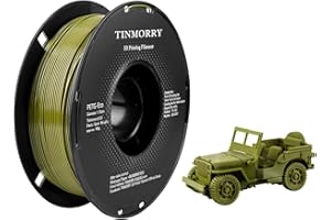 PETG Filament 1.75mm, TINMORRY Upgraded PETG-Eco 3D Printing Filament, Compatible with Bambu Lab FDM 3D Printer, 1KG, Olive Green