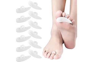 Carreuty 6 Paar Hammerzehenpolster Korrektoren, Silikonzehe Gewellt Korrektor, Hammerzehenpolster Korrektoren, Hallux Valgus Polster for Men and Women