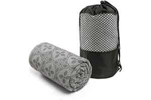 Morbuy Antiscivolo Yoga Asciugamano Extra Lunga, Morbida Microfibra Design Ingegnoso Asciugamano per Fitness Ideale per Yoga, Pilates e Allenamento