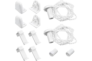 NOLACE Repuestos para Estores Enrollables, 17 mm Accesorios de persiana Enrollable Engrosada Kit de persianas Opacas de Cadena de polea Lateral sin perforación para Enviar Cuentas