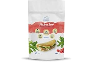 NUVOLAZERO Nuvola Zero - Preparato per Piadine in Polvere, 160g x 4 Piadine Keto Senza Glutine, Senza Lattosio, Senza Zuccheri, Senza Carboidrati, No lieviti, Made in Italy