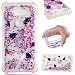 Produktbild LG V30 Hülle, Carols LG V30 (6 Zoll) Glitzer Hülle, LG V30 (6 Zoll) Treibsand Hülle,3D Creative Spiegel Hülle Case Mode Bunten Transparente Kristallklaren Sparkly Silikon TPU Weich Back Handy Cover Schwimmenden Liquid Quicksand Bling Glitzer Fließen Flüssig Flüssigkeit Handyhülle Tasche Crystal Case Schutzhülle Etui Bumper für LG V30 (6 Zoll) - Diamanten