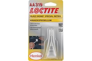 Loctite AA 319 - Colle pour rétroviseur intéreur - Colle rétro performante et rapide - 1 tube 0,5 ml plus un patch activateur