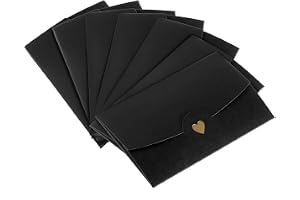 PATIKIL 12 paket minikuvert liten present korthållare retro guld hjärta