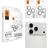 Spigen iPhone 18 Pro Max / 18 Pro ile Uyumlu Kamera Lens Koruyucu Cam Kolay Kurulum Glas.tR EZ Fit Optik Pro (2 Adet) Silver 