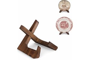 ANBOXIT Stojak na talerze, 3,5-calowe stojaki na miskę do ekspozycji, drewniany uchwyt na sztalugę, stojak na duże głębokie miski, talerze i naczynia, 8,9 cm wys. x 12,2 cm szer. x 10 cm gł. (do misek