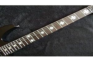 GUITARCUSTOM Iron Cross Baron Rojo Fret Markers Stickers Inlay Guitarra & Bass Pegatinas Diapason Guitarra (plata)