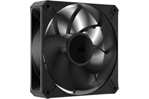 CORSAIR RS120 MAX Ventola PWM a Spessore Maggiorato da 120 mm – Pressione Statica Elevata – Struttura Polimerica Ai Cristalli Liquidi – Confezione Singola – Nero