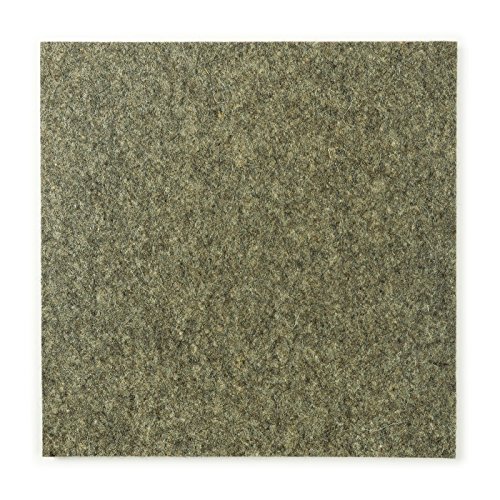 The Felt Store - Découpes Dessous en Feutre (Industriel/de Laine), densité Moyenne, 30 x 30 cm, 15 mm épais, Couleur : Gris chiné