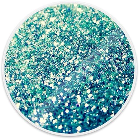 Personalized Expanding Stand Pop Grip Mount Holder Sockets for iPhone,Samsung Galaxy,all Cellphones and Tablets - Green Ocean Sparkles White