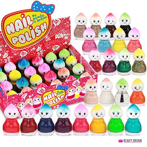 24 Nagellack Set Puppe Form 24 Verschiedenen Farben Cute Doll Perfekte Geschenk (Set A)
