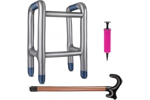 Pynzeka Giocattolo Deambulatore e Bastone per Anziani Gonfiabile Regalo Divertente per Carnevale Compleanno Giochi di Ruolo