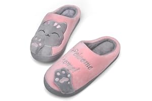 Mishansha Zapatillas de Casa Hombre Mujer Invierno Pantuflas Antideslizantes CáLido