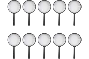 BOSCOW 10 Stück Lupen für Kinder, Miniatur Plastik-Handlupe, für Kindergeburtstag Mitgebsel, Detektiv-Themenpartys, Outdoor-Abenteuer