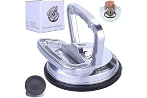 Randalfy Debosselage Carrosserie, Ventouse Carrosserie Voiture - Déboucheur de Bosse à Ventouse en Aluminium Argenté Poignée de Levage, Réparation pour Carrosserie Voiture, Verre, Écran