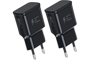 POWERSKY (2Pack) Szybka Ładowarka USB Do Samsung Phone, Kompatybilny z Samsung Galaxy S21, S20, S10e, S9, S8 Edge/Plus/Active, Note 10, 9, 8, 7, A53 5G, A7, A8, Seria A, Wtyczka Oryginalny