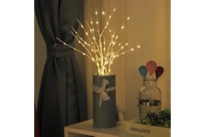 SKJJL Rami luminosi, 150 LED, rami di luci con timer, 8 modalità dimmerabili, 70 cm, rami di luci a LED con alimentatore, rami con illuminazione a LED, per decorazioni natalizie, interni, soggiorno,