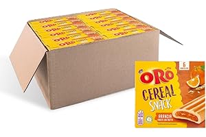 Oro Saiwa, Cereal Snack Arancia, Biscotti Morbidi ai Cereali con Farcitura all'Arancia, Fonte di Fibre e Magnesio, 12x162g (contiene 12 confezioni da 162g)