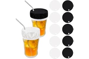 RETON Getränkeabdeckungen gegen Spikes, wiederverwendbare Trinkabdeckung mit Strohhalmloch, Alkoholschutz, Getränke-Spiking-Prävention, Frauen schützen, 10 Stück