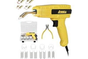 ANESTY Saldatrice Kit, Saldatore Cucitrice a Caldo con 800 Graffette, 50W Pistola Saldatura per Riparare Plastiche, Riparazione Paraurti Auto