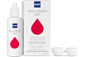 DISOP HIDRO HEALTH Hidro Health SiH Solución Única Específica para Lentes de Hidrogel de Silicona, Líquido de Lentillas Eficaz Contra los Lípidos, (60 ml)