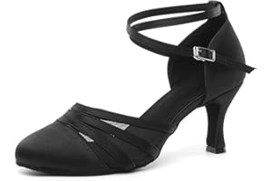 YKXLM Chaussures de Danse Latine pour Femmes Chaussures de Danse Tango Valse Fête Sociale Salsa en Maille Satinee,Maquette L189