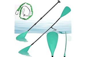 BeGrit Adjustable Kayak Paddle Lightweight 2 in 1 Kayak & SUP Paddle Aluminium Detachable Kayak Oar Symmetrical Blade with Leash for Beginners Sea River Kayaking Touring