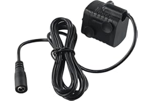 HOGARDENME Solar Fountain Pump, DC 12V Mini Solar Fountain Pump Replacement with 1.5m Wire,Powerful and Versatile Submersible Water Pump for Aquariums, Ponds, and Gardens(DC12V)