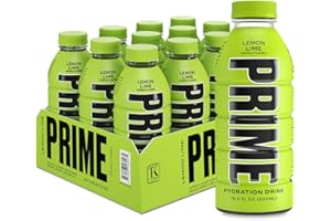 PRIME HYDRATION Prime Hydratation avec mélange BCAA pour la récupération musculaire Citron vert (12 boissons, 45 ml chacune)