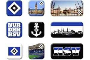 HAMBURGER SV HSV Magneten 9er Set 'Nur der HSV'