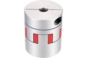 QUARKZMAN Flexible Wellenkupplung 12mm bis 13mm Aluminium Pflaumekupplung L50 x D40mm Klauenkupplung Spinne Wellenverbinder für 3D Drucker DIY CNC Maschine Schrittmotor