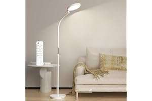 ‎RELHAFETHY Relhafethy Tageslichtlampe Stehlampe 10000 Lux, 3-in-1 UV-freie Lichttherapielampe mit Touch-Steuerung und Fernbedienung, 5 Farben & 5 Helligkeitsstufen Sonnenlicht Lampe für den Büro/Zuhause