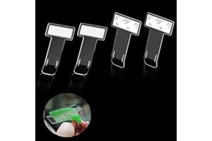 YzmrBdqc 4 unidades de soportes para el ticket de aparcamiento para el parabrisas, clip transparente para coche, autoadhesivo, para billetes de aparcamiento de vehículos y caravanas