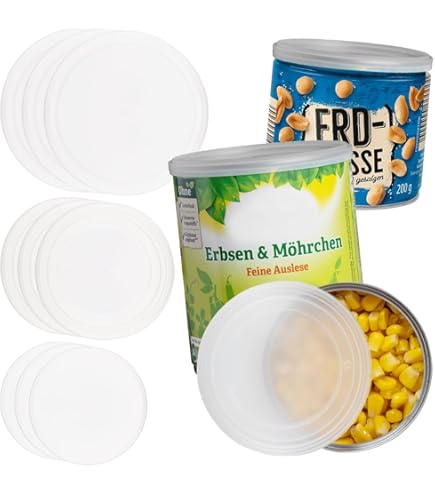 Blikdeksels voor de keuken, set van 10 voor kleine blikjes ( 73 mm