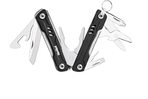 Regali per uomini, NexTool Multitool, Mini Sailor Black Multitool Mini 11 in 1 con mini coltello, piccola pinza, apriscatole, forbici, cacciavite, spilla per carte SIM, accessori da campeggio