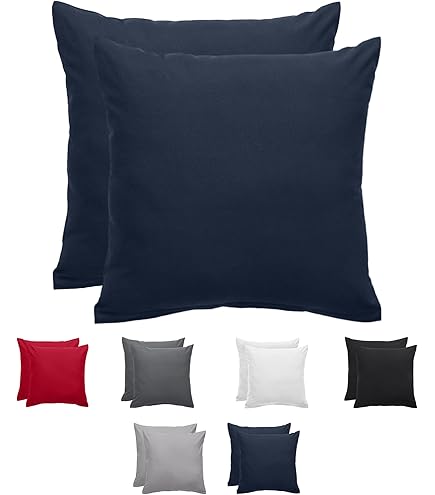 Komfortec Set van 2 Premium Kussenslopen 40x80 cm - Superzachte Kussenhoes – 100% - Geborsteld Mikrovezel 90g/m² - Zwart