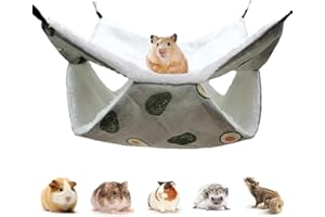 PacuM Amaca per Porcellini D'india Cucito a Mano 34 cm x 34 cm Casetta per Conigli Regolabile a Piacere per Riposare Giocare e Fare un Pisolino Amaca Design Antiscivolo per Conigli Criceti (Verde)