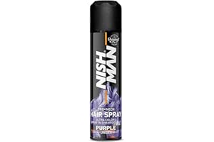 NISHMAN Temporary Hair Colour Spray for Kids – Purple 150ml - Wash-Out Hair Dye for Boys & Girls – Children Fun Hairspray for Parties and Cosplay - Fancy Dress-up & Make-over