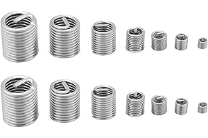 AUSLA Thread Repair Insert, 60 Piece Thread Repair Insert Metal Thread Insert Screw Thread Inserts for Stainless Steel Thread M3 M4 M5 M6 M8 M10 M12