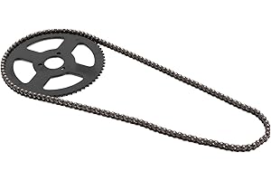 XINMYD 25H Chain Rear Chains Sprocket,25H Chain 144 Links Sprocket 2 Stroke Shaft for Electric Mini Moto Pocket Bike ATV Quad Accessory