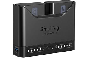 SMALLRIG NP-FW50 Camera Battery Set for Sony, 11W Dual Charger with 1030mAh Batteries, Fully compatible for Sony A6000 A6100