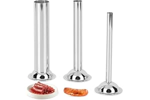 RFYTDCF 3 Stück Wurstfüller Edelstahl Rohre, Sausage Tube Ø12mm/19mm/32mm Wurstfüllrohre Füllrohr Wurst Wurstfülltrichter für Fleischwolf Manuell Oder Elektrische Fleischschleifer