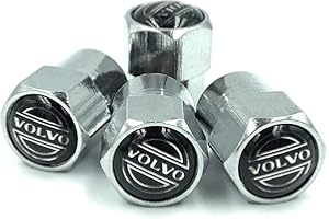 PROTREX UK Metal Chrome Car Tyre Wheel Valve Dust Caps. T5 Turbo V40 XC60 XC90 Cross Country Polestar V60 V90 S60 S40 V70 XC70 440 850 S90 940 Estate C30 C70 P1800 V50