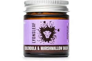 LYONSLEAF Calendula and Marshmallow Balm - 100% Natural Calendula Cream with Marshmallow Root - for eczema, psoriasis, dry, cracked, rough, hard or irritated skin 30ml