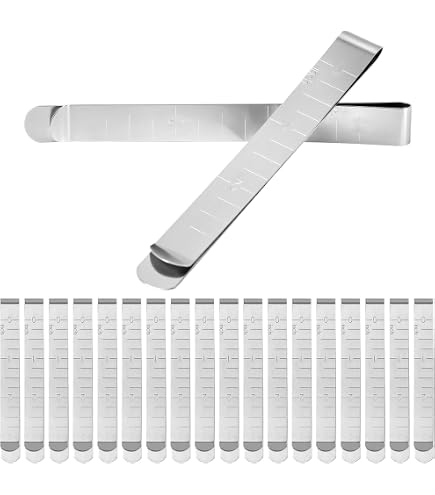 25 Pezzi Clip da Cucito in Acciaio Inox, Clip per Orlo in Acciaio Inossidabile, Clip per Righello di Misurazione, 3 Pollici Clip per Orlare in Metallo per Tessuto Trapuntatura