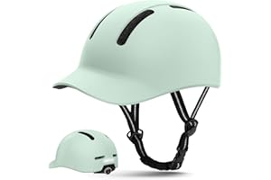 Shinmax Casco da Bici con Visiera Uomo Donna, Leggero e Traspirante, Regolabile, Casco da bicicletta per Ciclismo Urbano, Trekking, Commuting e Monopattino Elettrico