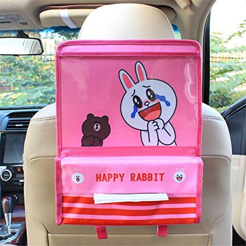 Baiyouli Car Cartoon Backseat Organizer Storage Bag Container for Baby Kids Travel Hiking Kids Toy for iPad Tablet Holder