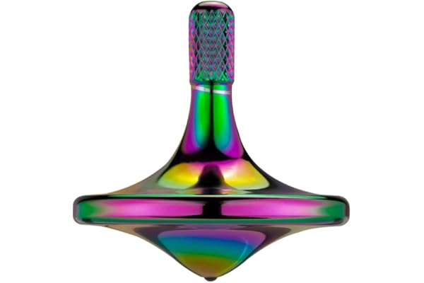 Toupie en métal de précision, Rotation Douce Pendant Une Longue période, Meilleur Temps de Rotation sur 8 Minutes, équilibre Parfait, Jouets EDC Bien conçus pour Adultes (Iridescent)